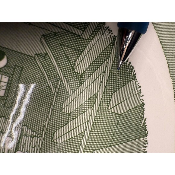 Set of 2 Vintage Colonial Homestead Royal Green Handled Plates platters 11 inch - Picture 10 of 12